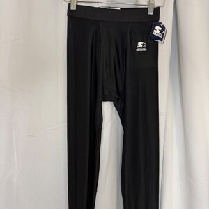 NWT Black Starter Compression Pants Tights Base Layer Athletic Workout Small 28
